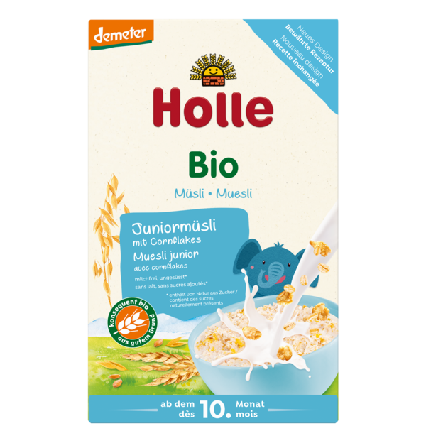 Holle Organic Junior Muesli Multigrain Porridge with Cornflakes