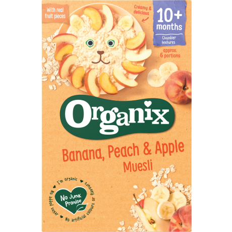 Organix Banana, Peach & Apple Muesli porridge 10 months onwards