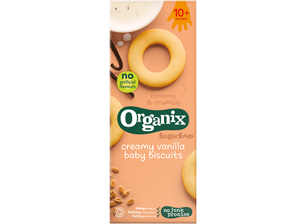 Organix Fingerfoods Creamy Vanilla Baby Biscuits